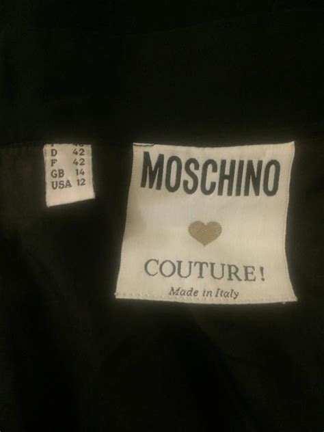 Moschino Couture 1990s Black Cartoon Couture Gold Embroidered Pencil