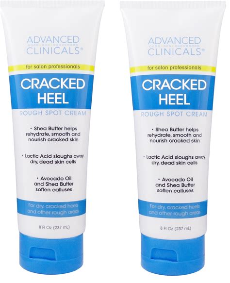 Advanced Clinicals Cracked Heel Foot Cream Rough Spot And Callus Cream For Dry Feet Set Of Two