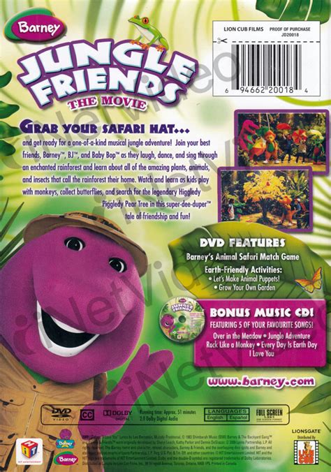 Barney Jungle Friends The Movie Dvd Music Cd Set Dvd Ebay