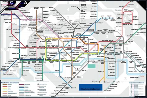 A Subway Map With All The Different Lines