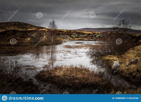 Rannoch Moor Glencoe Scotland Uk Stock Image Image Of Blue Europe