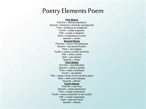 Ppt Poetry Elements Poem Powerpoint Presentation Free Download Id