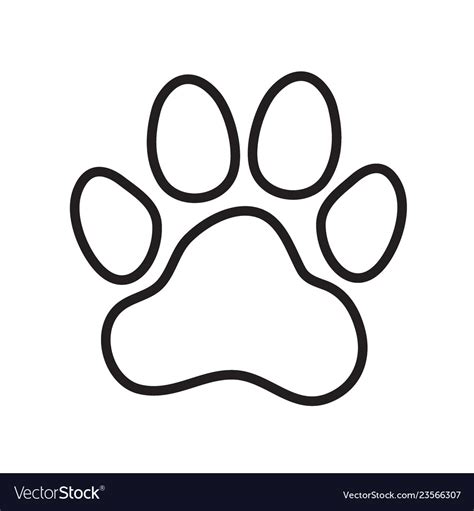 Animals Dogs Paw Print Royalty Free Vector Image