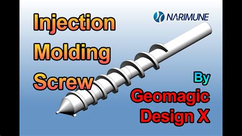 Injection Molding Screw By Geomagic Design X Youtube