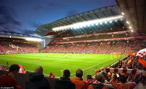 Liverpool Reveal Images Of New Main Stand At Anfield Daily Mail Online