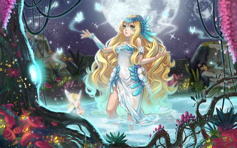 Original Elf Forest Magic Water Dress Long Hair Blonde