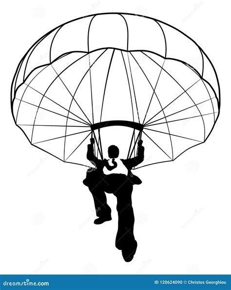 Parachute Businessman Silhouette Stock Vector Illustration Of Action