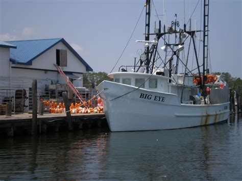 The Big Eye Swordfishing Boat Docked At The Wanchese Harbor Of The