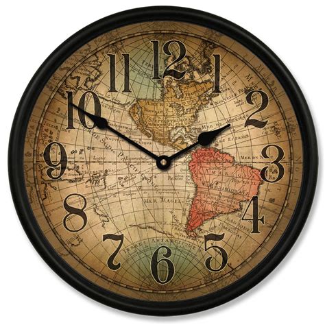 World Map With Clock United States Map