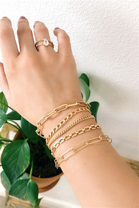 Big Bold Gold Chain Bracelet Chain Link Bracelet Gold Filled Chain
