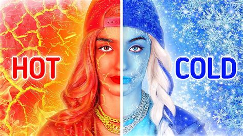 Hot And Cold Elements Challenge Epic Moments With Girl On Fire Vs Icy Girl By 123go School