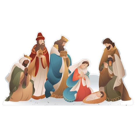 Life Size Nativity Scene Cardboard Cutout 4995