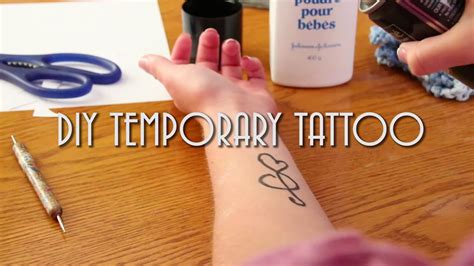 Diy Temporary Tattoo Youtube