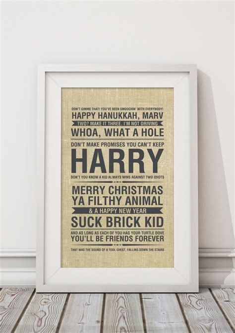 Home Alone 2 Movie Hessian Quotes High Quality Print