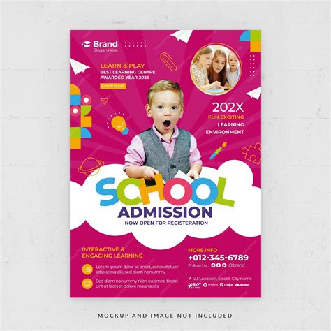 Premium Psd Kids School Admission Flyer Template In Psd