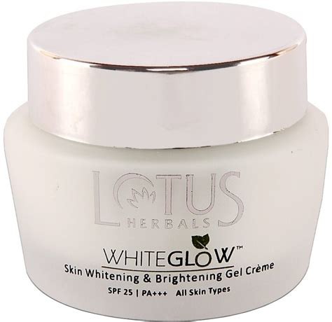 This lightweight intensive brightening cream, enriched with a remarkably lightening and moisturizing complex, is formulated to reduce over excessive melanin and lighten skin pigmentation. Lotus White Glow Skin Whitening & Brightening Gel Cream ...