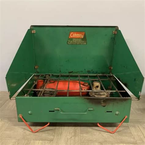 VINTAGE USED Tested Work Coleman Model C Burner Green Camp Stove PicClick