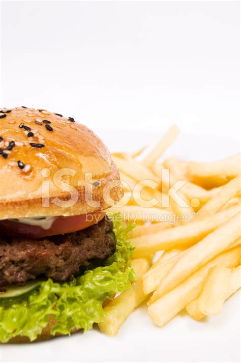 Hamburger And French Fries Stock Photo Royalty Free Freeimages