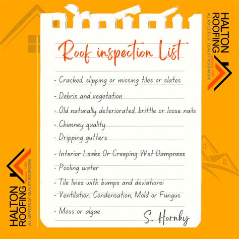 Your Roof Inspection Checklist Halton Roofing