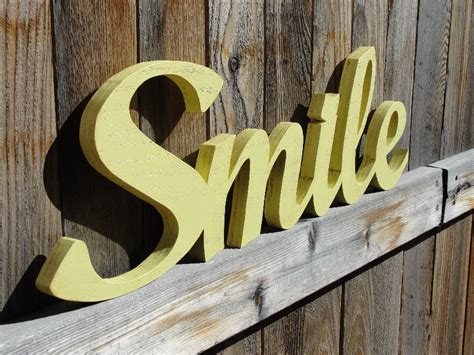 Smile Wooden Words By Alittlemiscellany On Etsy