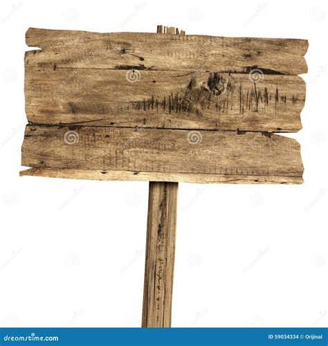 Wooden Sign Isolated On White Wood Old Planks Sign Stock Photo Image