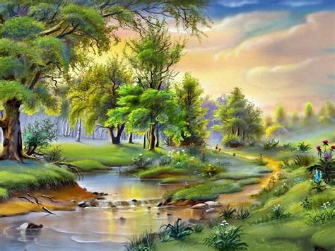 Download Wallpaper Landscape River Trees 0594746 110