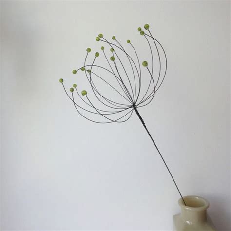 Wire Flower With Beads Wire Flowers Flowers Diy Handmade Flowers