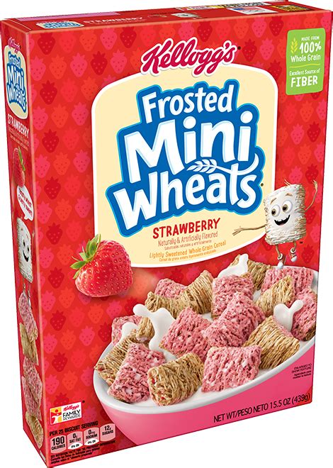 Kellogg S Frosted Mini Wheats Strawberry Cereal Kellogg S