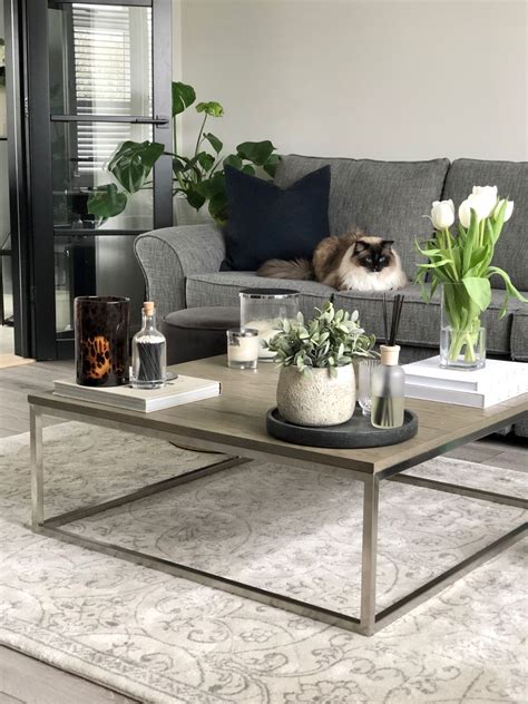 Coffee tables come in various designs, styles, and colours and in different materials and finishes. Square coffee table styling in 2020 | Square coffee table ...
