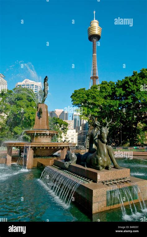 Archibald Fountain Hyde Park Sydney New South Wales Australia Stock Photo Alamy