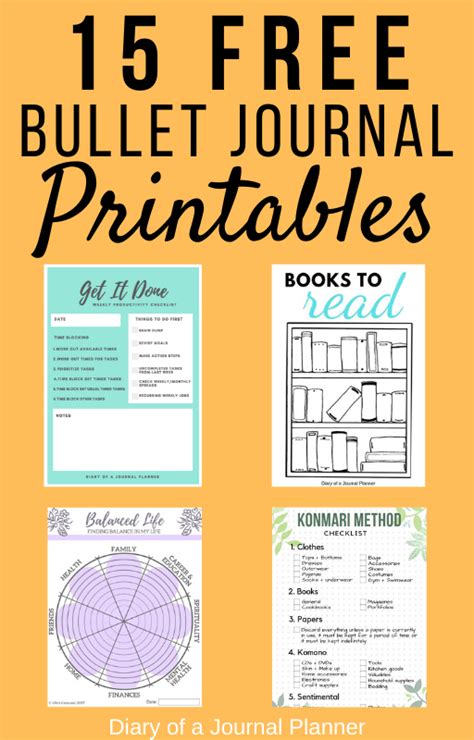 15 Totally Free Bullet Journal Printable To Organize Your Life In 2023