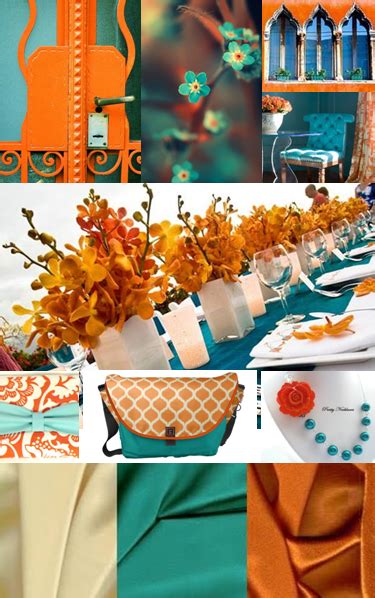 This one's an unconventional color palette, but teal and purple look great together so long as one remains the dominant color. wanderlust 626: Inspiration Board: Orange and Teal | Teal ...