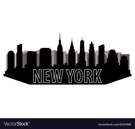 New York Skyline Royalty Free Vector Image Vectorstock