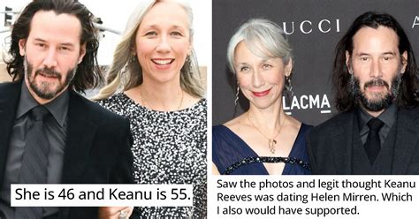 keanu reeves has an age appropriate girlfriend and people are here for it