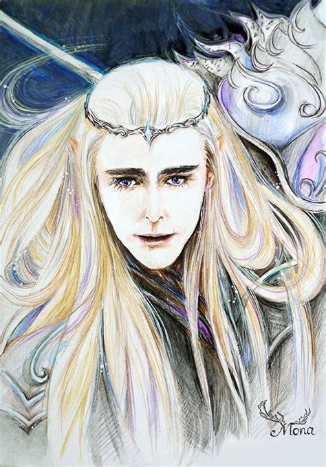 Painting Thranduil By Mona Zhang Thranduil Middle Earth The Hobbit