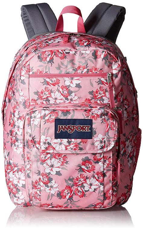 All the great features of our big student, plus a sleeve for a 15 inch laptop and synthetic leather base & trim. Jansport Cool Student Backpack Rose Garden Floral ...