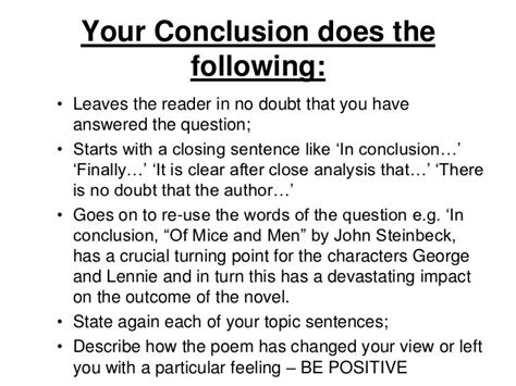 How To Write A Good Conclusion