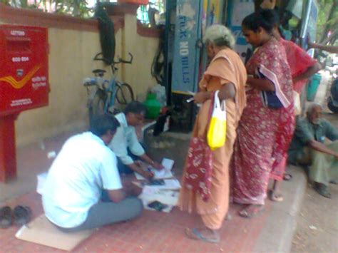 Aavin Staff Forced To Issue Milk Cards On Pavement MYLAPORE TIMES