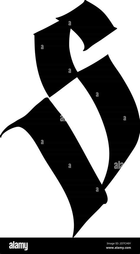 La Letra R De Estilo Gótico Vector Alfabeto El Símbolo Está Aislado