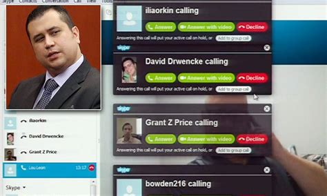 Skype Users Interrupt George Zimmerman Trial As They Flood Witness