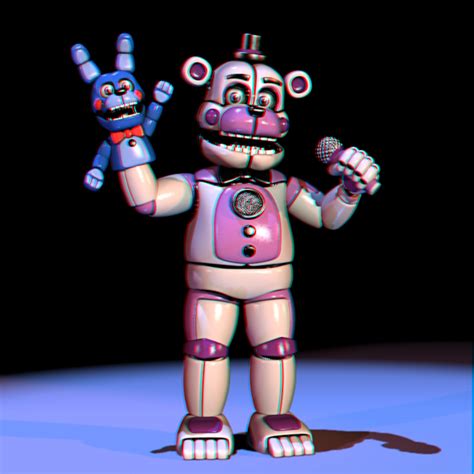 Fnafsl Funtime Freddy And Puppet Bonnie In 3d By Cosmicmoonshine On