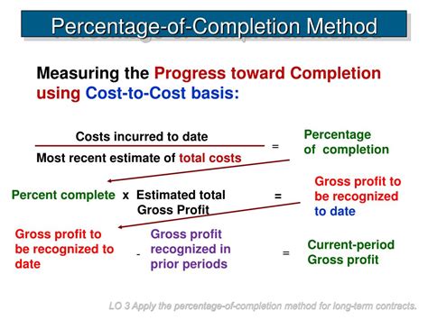Percent of completion method is an accounting term that is used primarily for construction companies. PPT - CH 05: Part A: Revenue Recognition PowerPoint ...