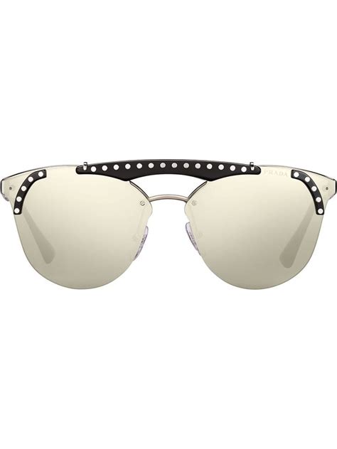 Prada Prada Eyewear Ornate Sunglasses Metallic Prada