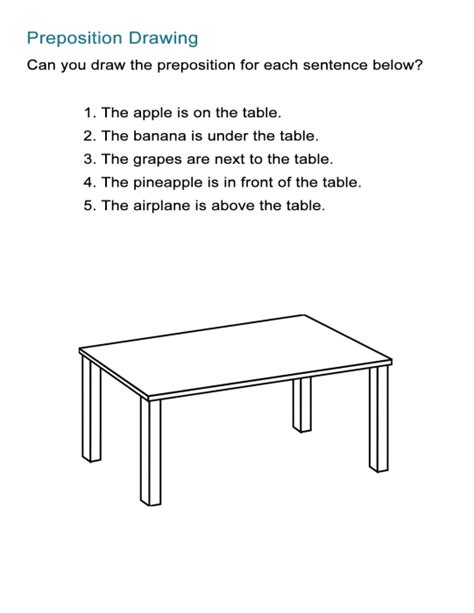 Preposition Game Draw The Prepositions Of Position All Esl