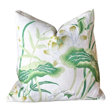schumacher lotus garden pillow cover chairish