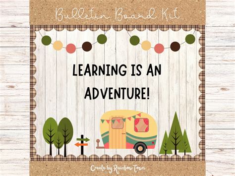 Learning Is An Adventure Campers Bulletin Board Classroom Etsy