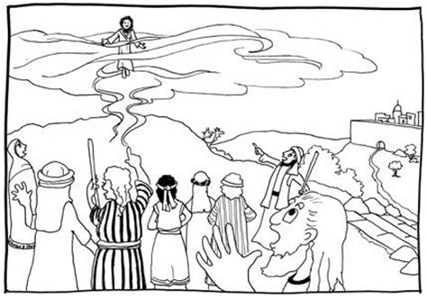 Jesus ascension (coloring page) coloring pages are a great way to end a sunday school lesson. lesson 13-ascension | Biblia dibujos, Dibujos, Cristianos