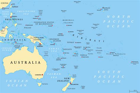 Map Of South Pacific Countries Map 2023