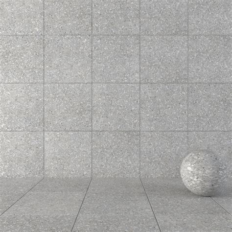 3d Model Stone Wall Tiles Terrazzo Grey 80x80 Cgtrader