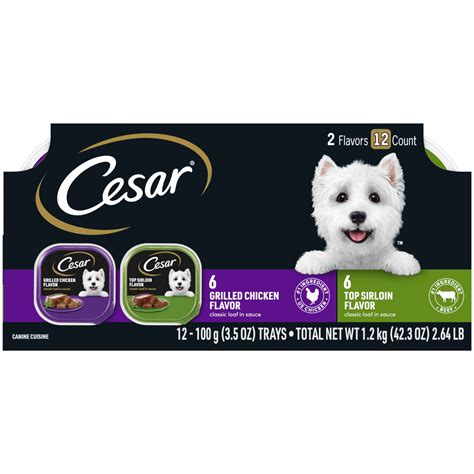 Cesar Classic Loaf in Sauce Top Sirloin & Grilled Chicken Flavors Wet